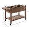 Wooden Raised Plant Stand Wood Tall Flower Bed with Clapboard